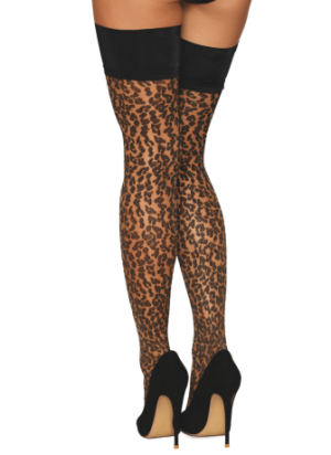 Bas autofixant imprimé léopard - DG0533NBL